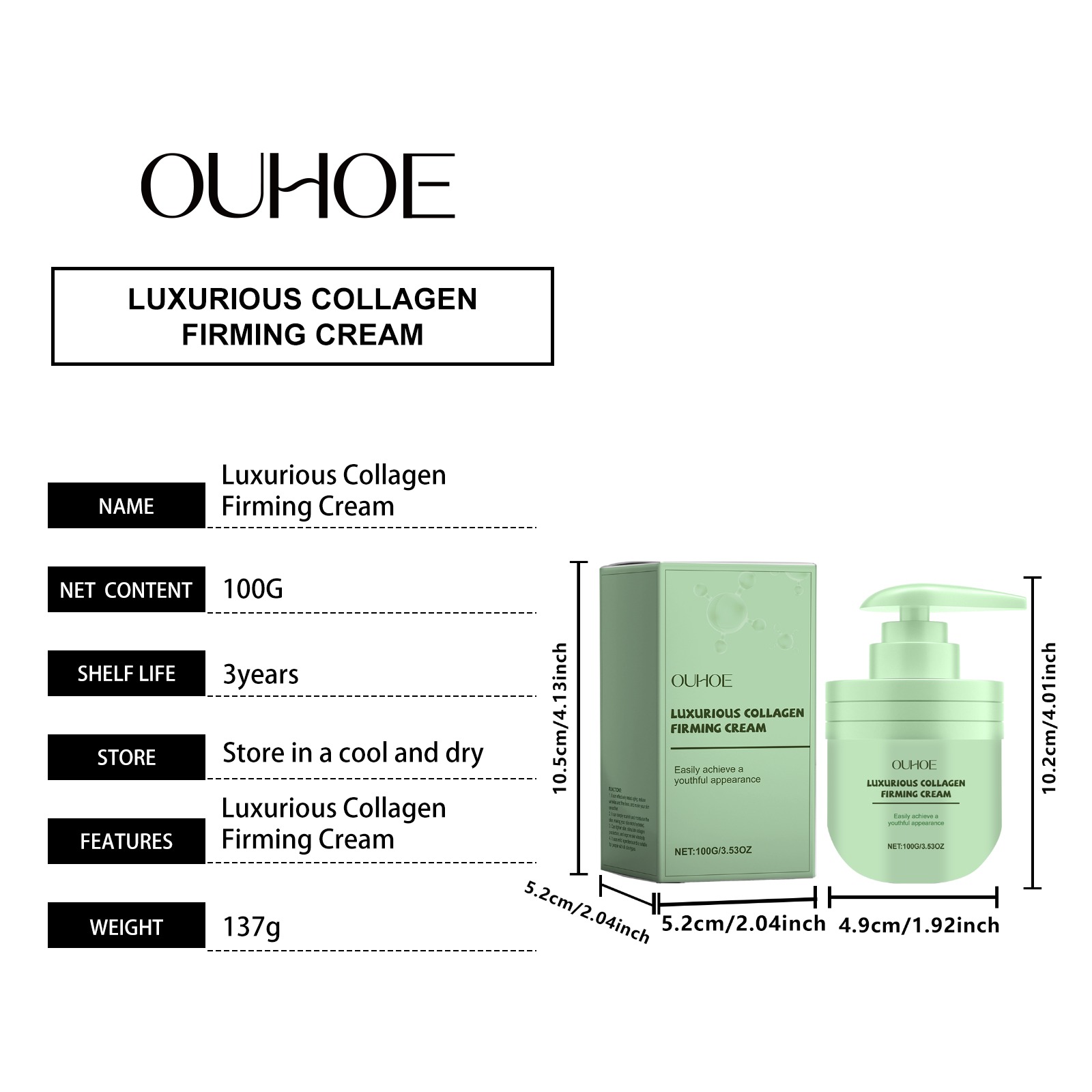 Crème peptidique au collagène, - Luxury Skincare Jars avis et prix