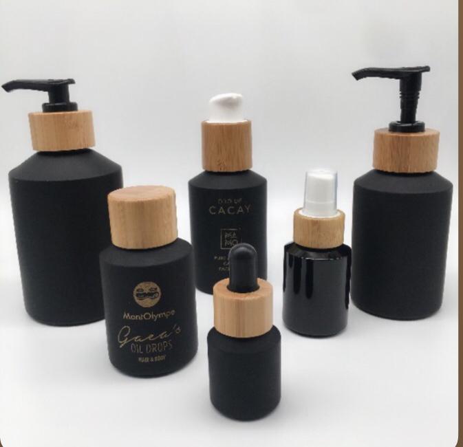 Pot de crème en verre noir mat - Luxury Skincare Jars avis et prix