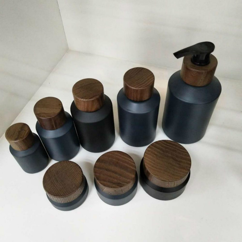 Pot de crème en verre noir mat - Luxury Skincare Jars avis et prix